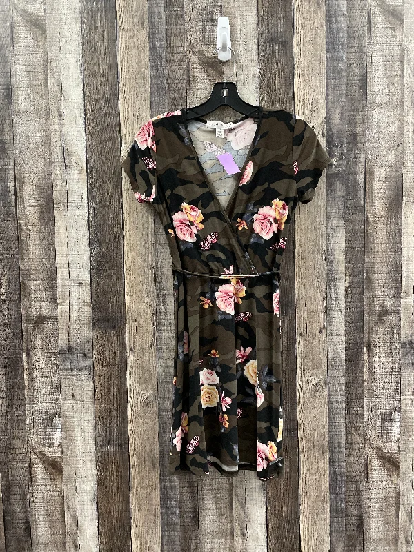 Camouflage Print Dress Casual Short Eye Candy, Size S