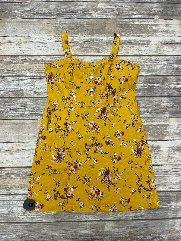 Yellow Dress Casual Short Xhilaration, Size Xl