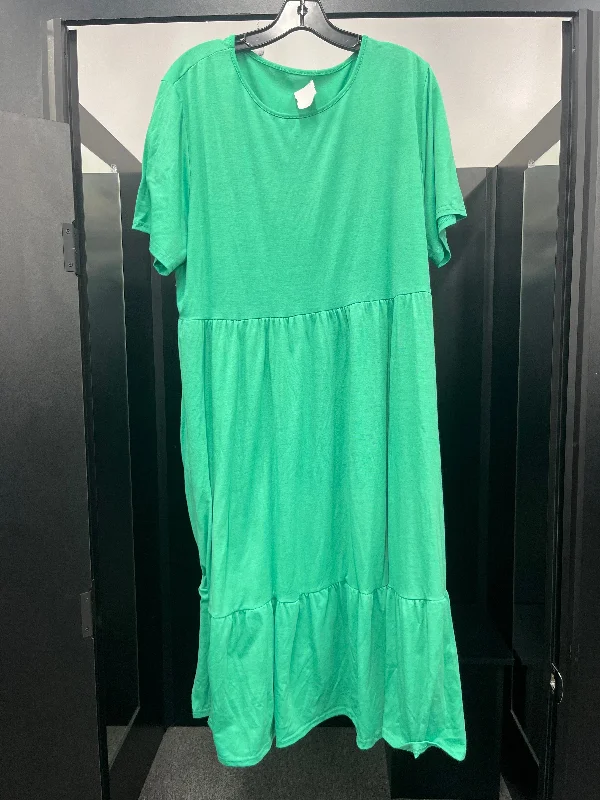 Green Dress Casual Maxi Clothes Mentor, Size Xl