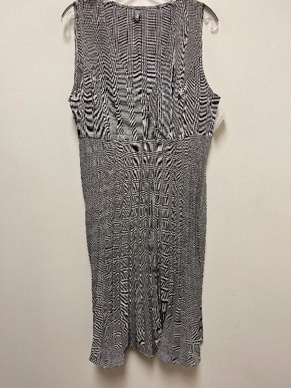 Grey Dress Casual Midi Clothes Mentor, Size M