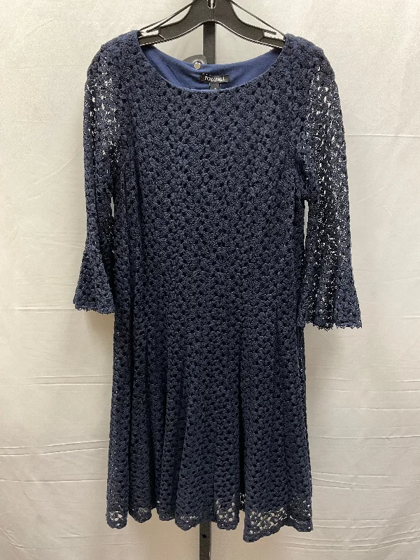 Navy Dress Casual Midi Roz And Ali, Size M