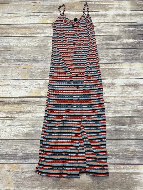 Striped Pattern Dress Casual Maxi Wild Fable, Size M