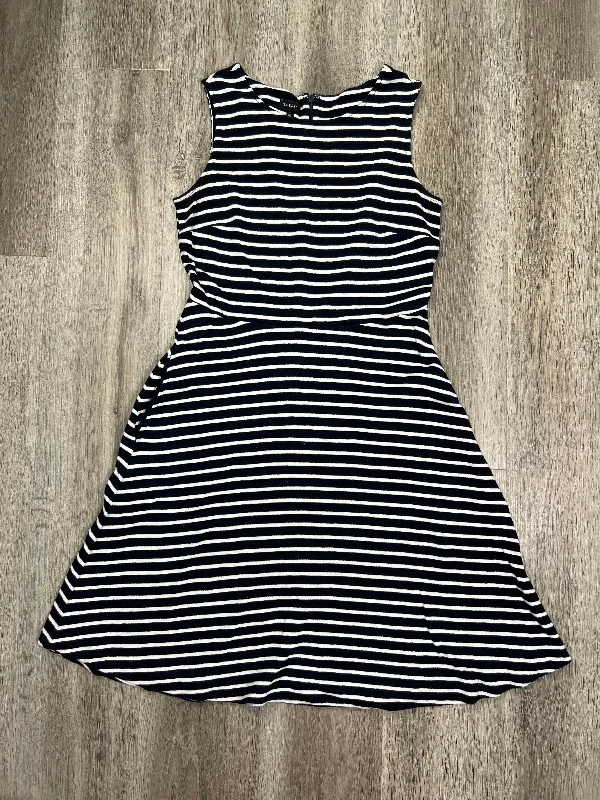 Striped Pattern Dress Casual Midi Talbots, Size M