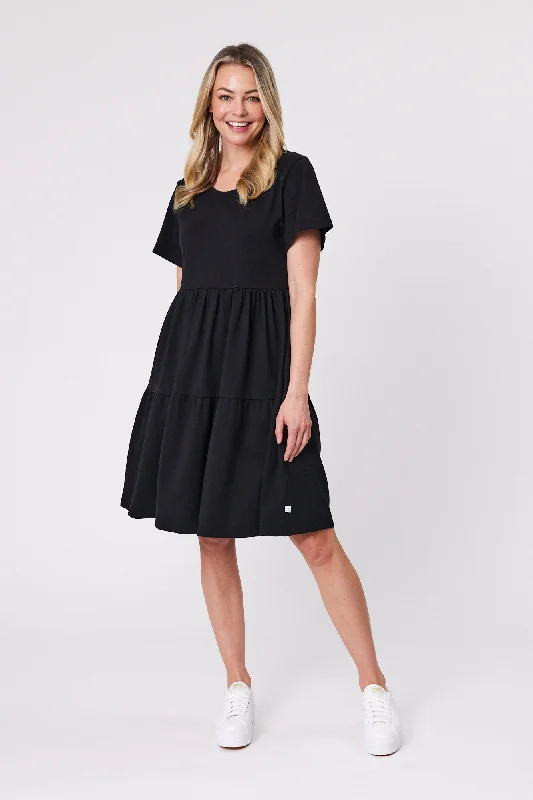 Shine On Essentials Empire Line Dress Black